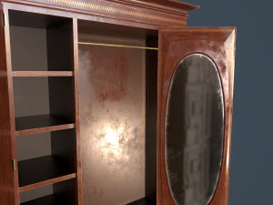 rigged wardrobe 3D Model