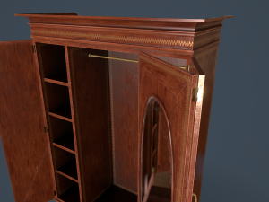 rigged wardrobe 3D 模型