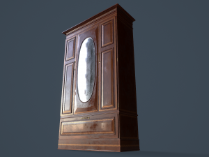 rigged wardrobe 3D 模型