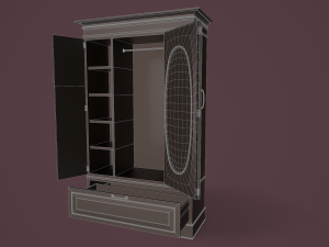 rigged wardrobe 3D 模型