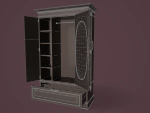rigged wardrobe 3D Model