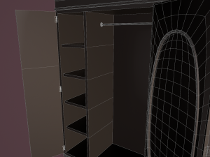 rigged wardrobe 3D 模型
