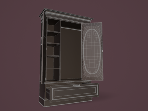 rigged wardrobe 3D 模型