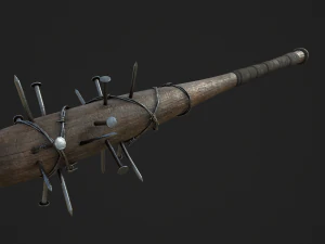 barbed baseball bat 3D Model