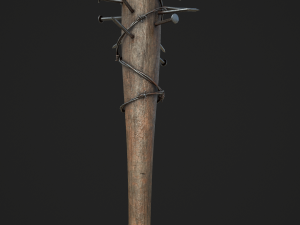 barbed baseball bat Model 3D