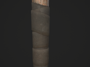 barbed baseball bat Model 3D