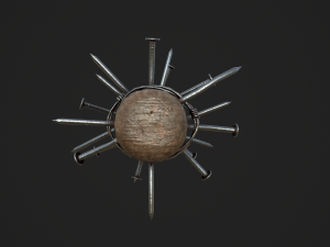 barbed baseball bat Model 3D