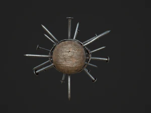 barbed baseball bat 3D Model