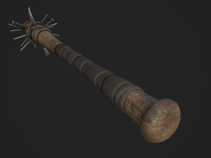 barbed baseball bat Model 3D