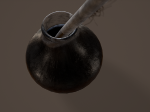 quill and inkpot 3D Model