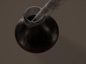 quill and inkpot 3D Model