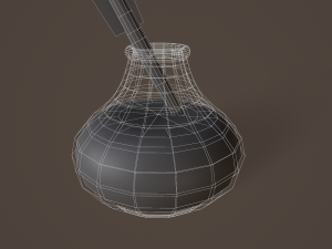 quill and inkpot 3D Model