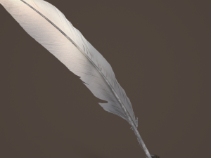 quill and inkpot 3D Model