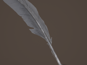 quill and inkpot 3D Model