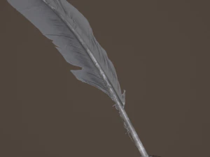 quill and inkpot 3D Model