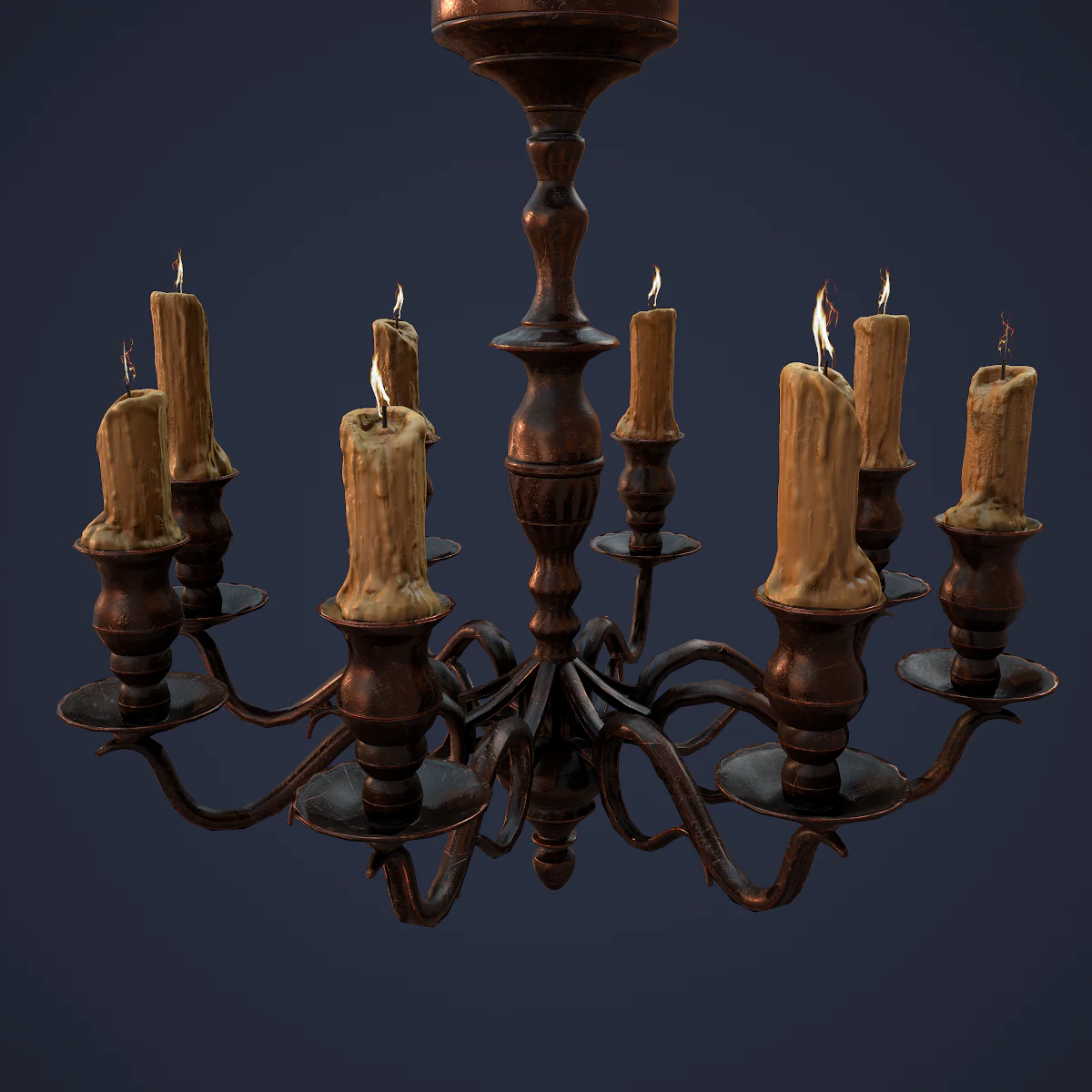 candelabra chandelier 3D Model .c4d .max .obj .3ds .fbx .stl .blend 