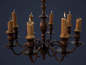 żyrandol kandelabrowy Model 3D