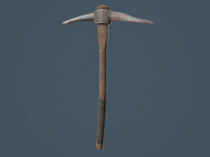 velha picareta enferrujada Modelo 3D