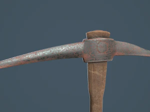 velha picareta enferrujada Modelo 3D