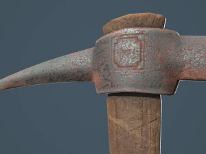 velha picareta enferrujada Modelo 3D