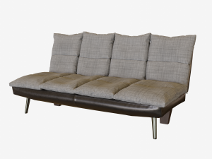 rigged sofa bed Modelo 3D