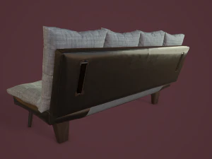 rigged sofa bed 3D Model