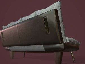 rigged sofa bed 3D Model