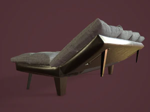 rigged sofa bed 3D Model