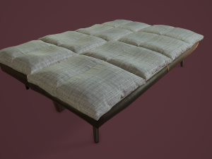 rigged sofa bed 3D 模型