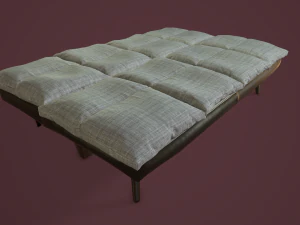 rigged sofa bed 3D Model
