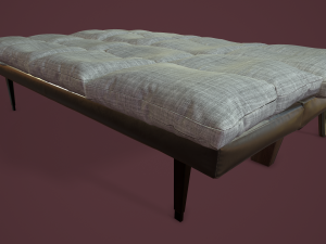 rigged sofa bed 3D 模型