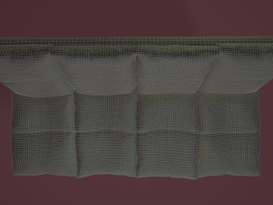 rigged sofa bed 3D 模型