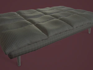 rigged sofa bed 3D Model