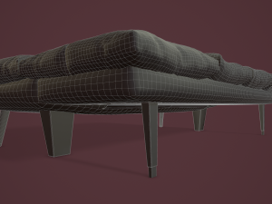 rigged sofa bed 3D 模型