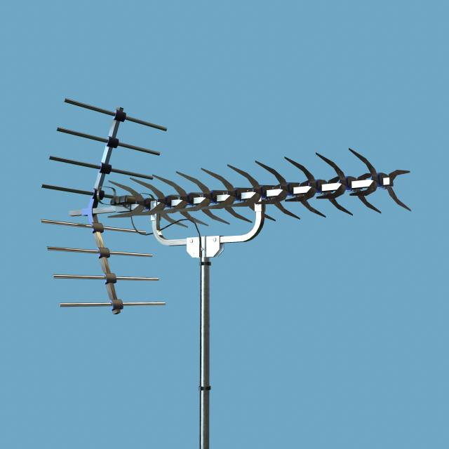 tv aerial 3Dモデル .c4d .max .obj .3ds .fbx .stl .blend 