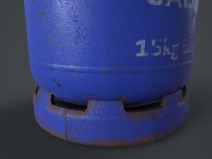 15kg butane calor gas bottle 3D Model