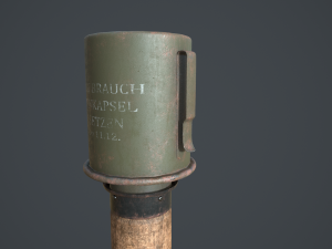 german nazi m24 stielhandgrenate stick grenade with anti tank 3D Модель