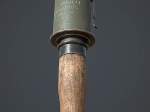 Granada alem&atilde; nazista m24 stielhandgranate com anti-tanque Modelo 3D