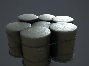 Granada alem&atilde; nazista m24 stielhandgranate com anti-tanque Modelo 3D