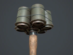 Granada alem&atilde; nazista m24 stielhandgranate com anti-tanque Modelo 3D