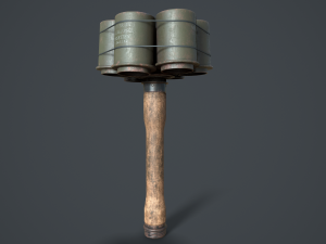 german nazi m24 stielhandgrenate stick grenade with anti tank 3D Модель