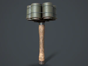 Granada alem&atilde; nazista m24 stielhandgranate com anti-tanque Modelo 3D