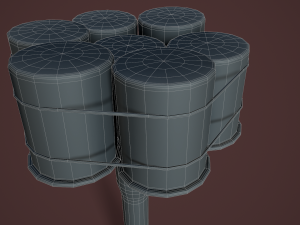 german nazi m24 stielhandgrenate stick grenade with anti tank 3D Модель