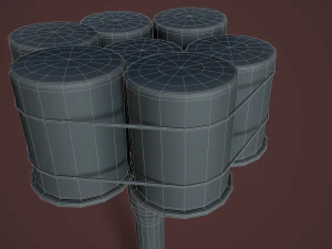 Granada alem&atilde; nazista m24 stielhandgranate com anti-tanque Modelo 3D