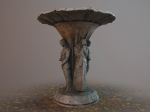 birdbath statue 3D 模型