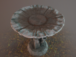 birdbath statue 3D 模型