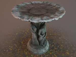 birdbath statue 3D 模型