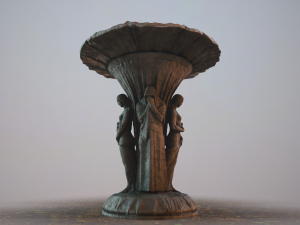 birdbath statue 3D 模型