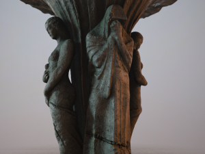birdbath statue 3D 模型