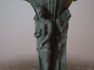 birdbath statue 3D 模型